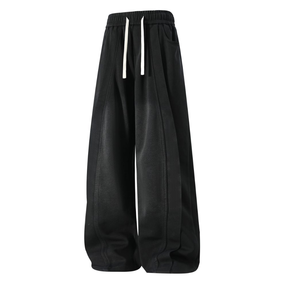 

X1617 Повседневные брюки Unisex Washed Black Moderate Straight Fit