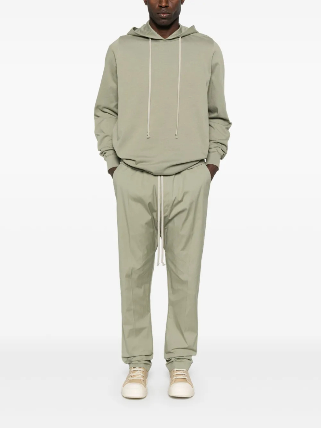 Толстовка с капюшоном на шнурке Rick Owens, зеленый — фото 2