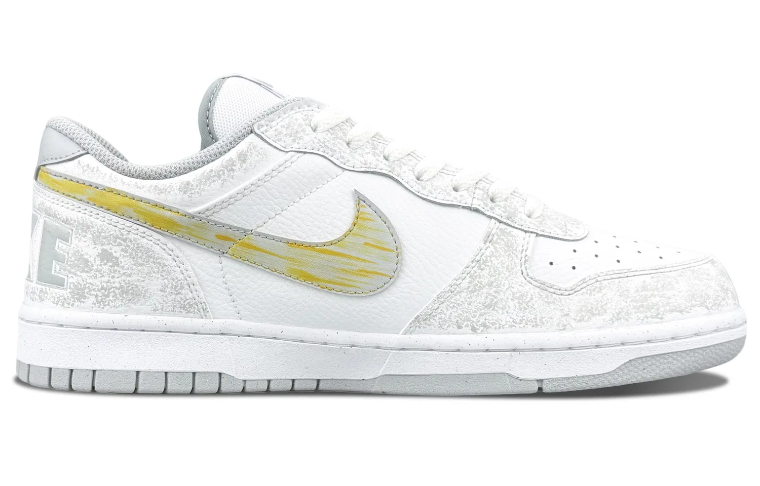 Кроссовки кеды Nike Big Low серо-золотые — фото 3