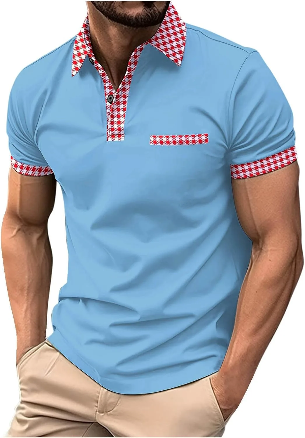 

Мужская футболка Casual Henley с коротким рукавом