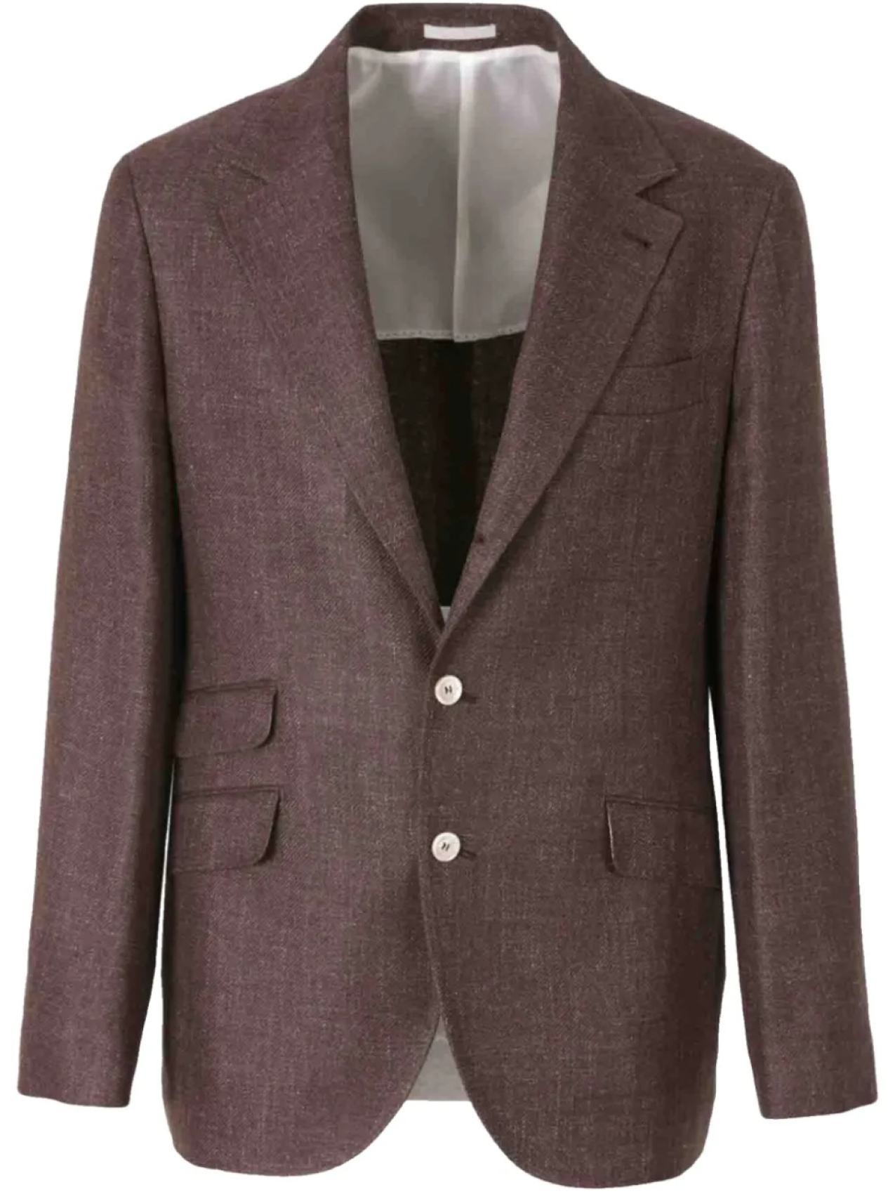 

Однобортный пиджак Brunello Cucinelli, коричневый