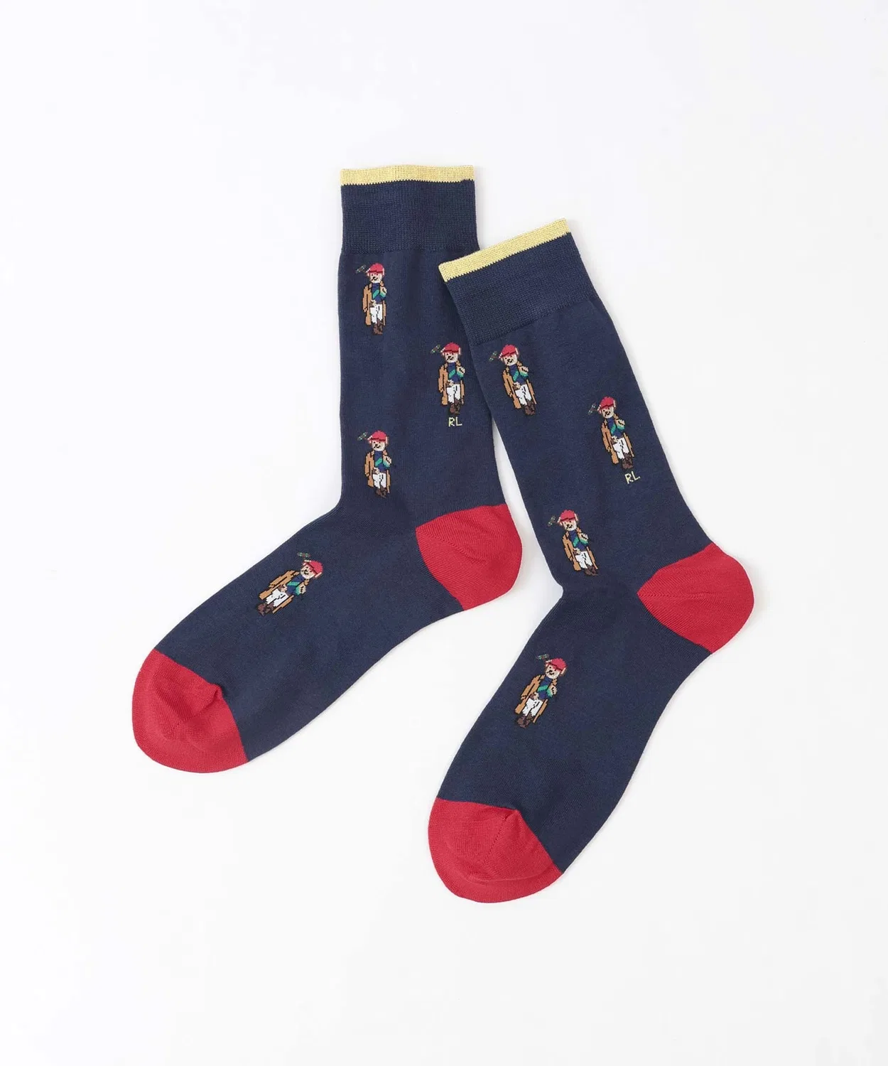 Носки POLO RALPH LAUREN с принтом медведя, темно-синие