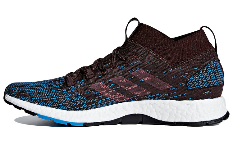 

Кроссовки для бега Pure Boost мужские с низким верхом коричневые/синие Adidas