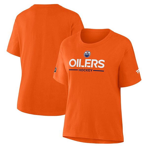 

Женская футболка Edmonton Oilers Authentic Pro Primary оранжевая Fanatics, Оранжевый, Женская футболка Edmonton Oilers Authentic Pro Primary оранжевая Fanatics