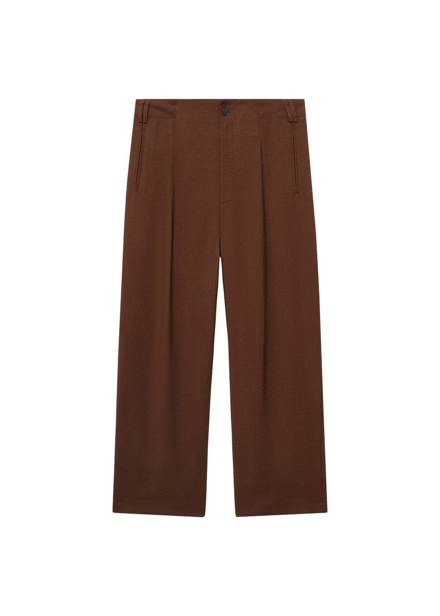 

Свободные брюки со складками спереди MANGO Adrian, Brown