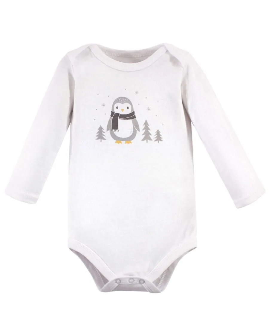 Мягкие хлопковые боди с длинными рукавами, комплект из 5 штук Hudson Baby, белый 2 — фото 4