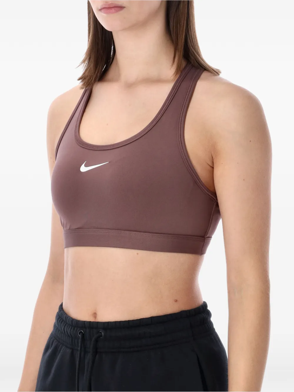 Спортивный бюстгальтер с логотипом Nike, коричневый — фото 3