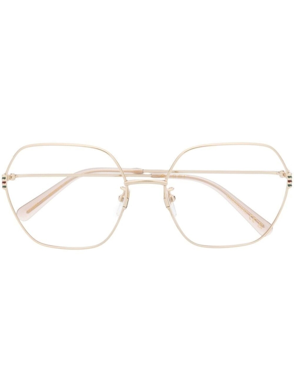 

Gucci Eyewear очки в геометричной оправе, золотистый
