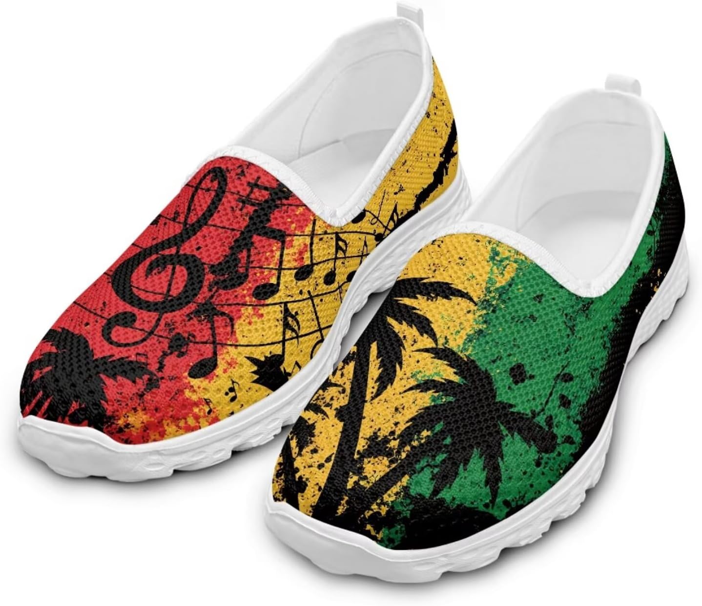 

Кроссовки Jeiento с американским флагом для женщин и мужчин, кеды для Дня независимости, сетчатые спортивные кроссовки, низкие плоские кроссовки для путешествий, красный/зеленый/желтый