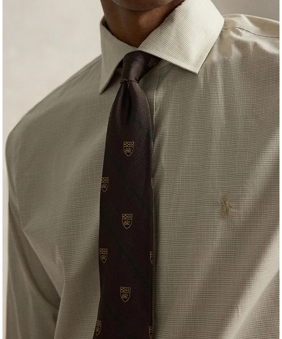 Рубашка Regent Classic Fit в клетку из поплина Polo Ralph Lauren, Coastal Beige/White — фото 3