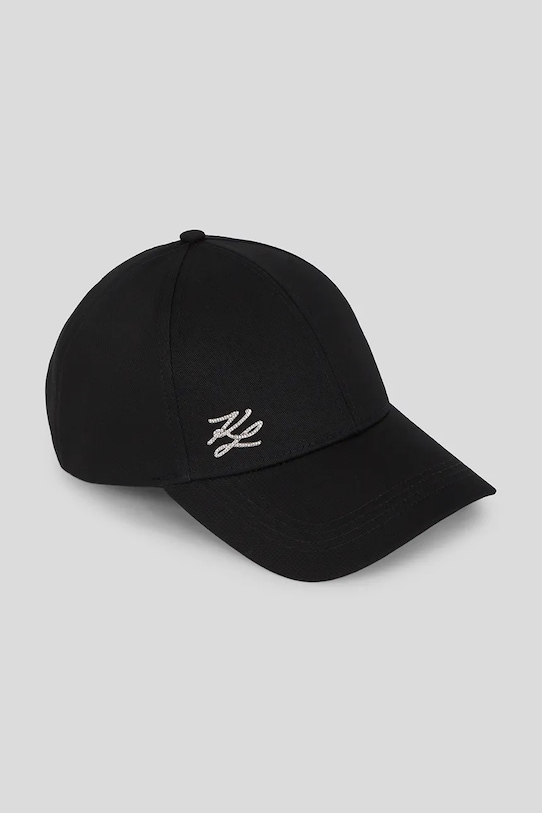 

Хлопковая Бейсболка Karl Lagerfeld, черный