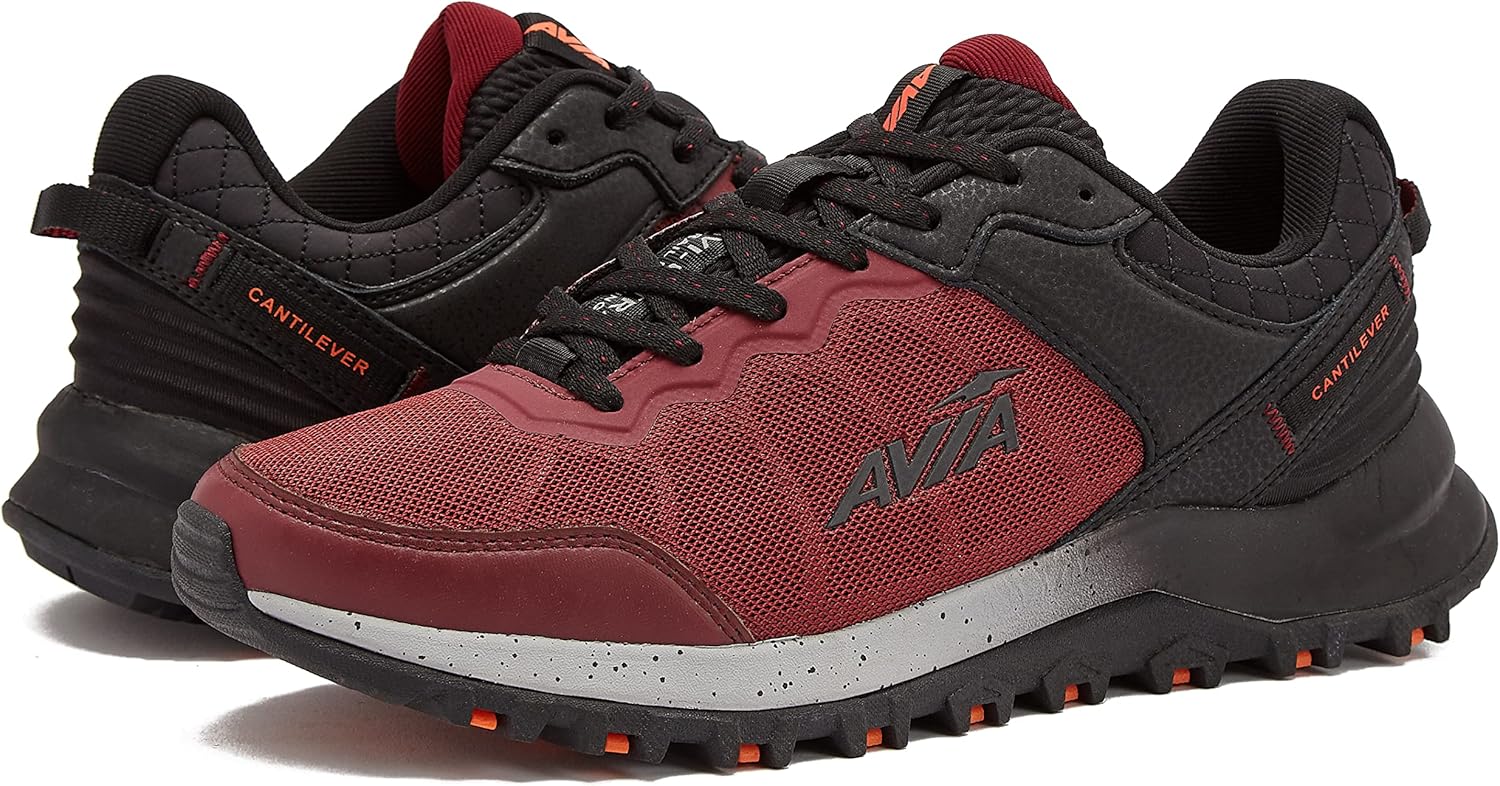 

Мужские трейловые кроссовки Avia Ultra, легкие и дышащие с сетчатым верхом, черный/красный/оранжевый