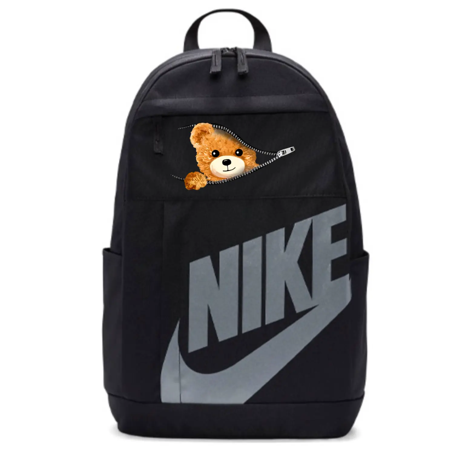 

Nike Тканевый рюкзак унисекс черный, Zip Closure Bear