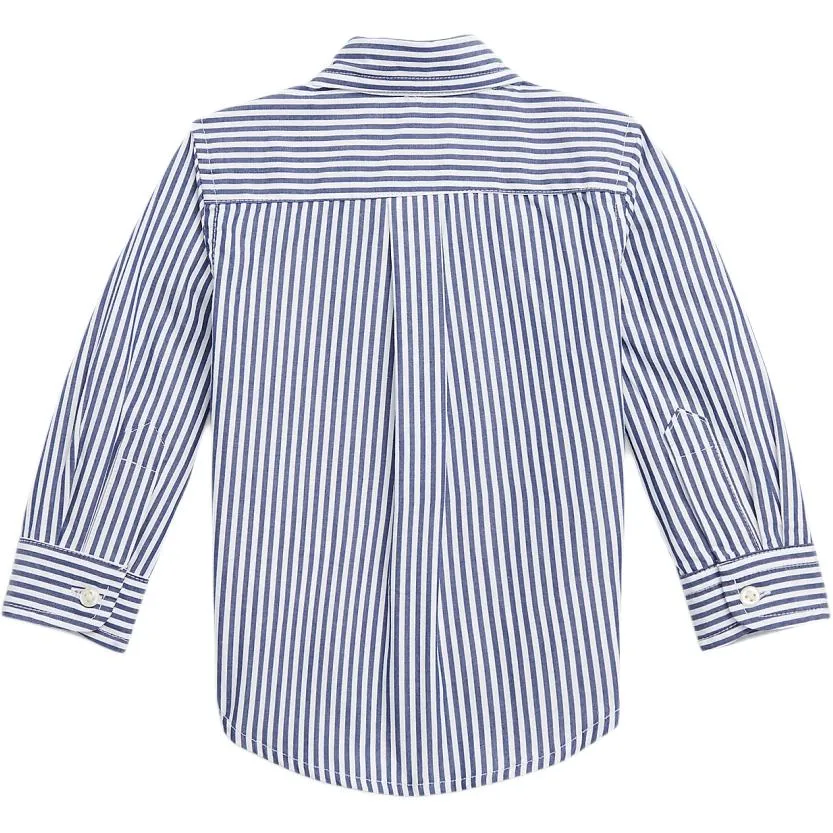 Повседневная рубашка для малышей Polo Ralph Lauren, темно-синий/белый — фото 3