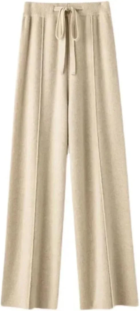 

Женские мягкие вощеные белые широкие брюки