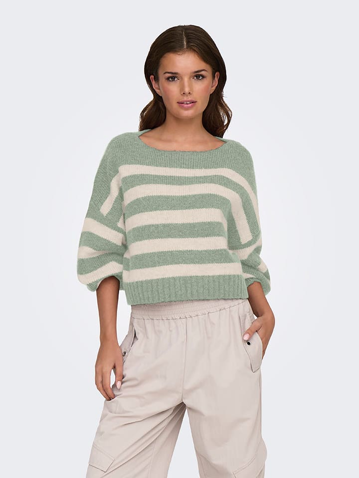 

ONLY Свитер светло-зеленого/кремового цвета