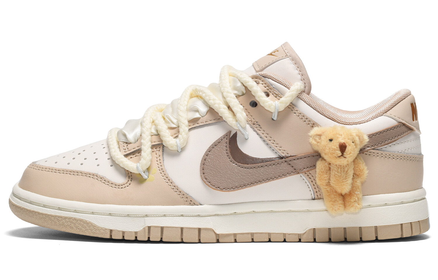 

Кроссовки Nike Dunk Skateboard Shoes Women's Low-Top Beige Brown