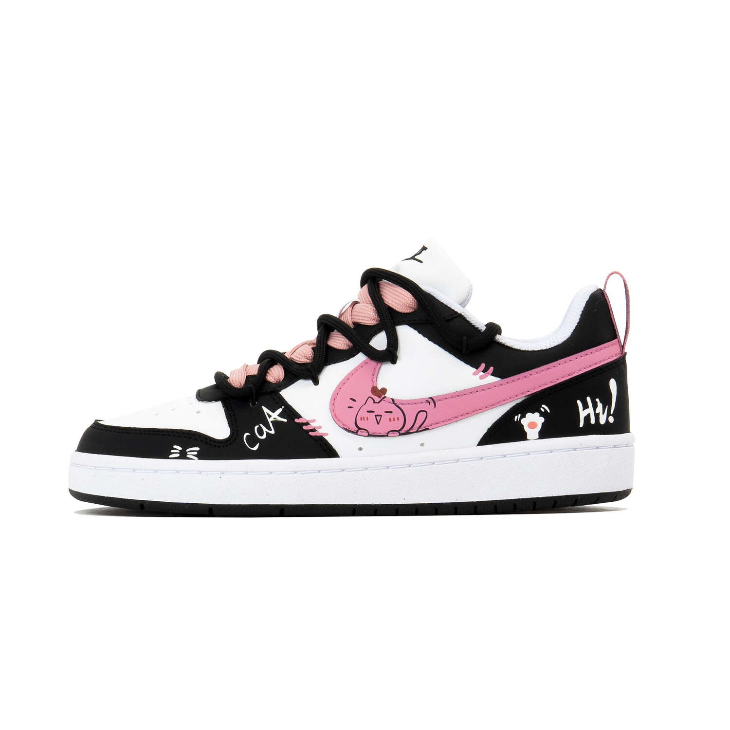 

Кроссовки Nike Court Borough Skateboard Shoes Women's Low-Top White, черный