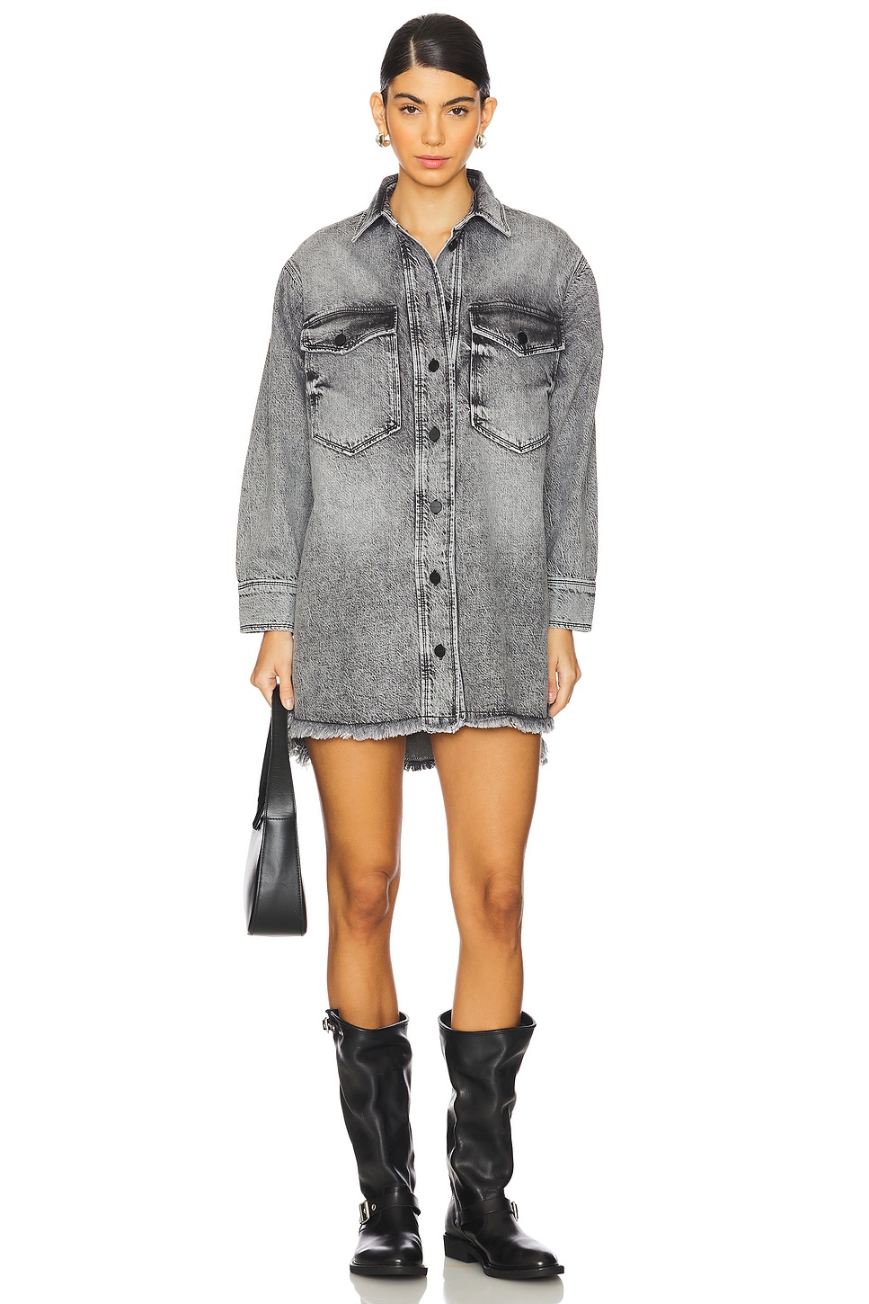 

Лили джинсовое платье Allsaints, черный