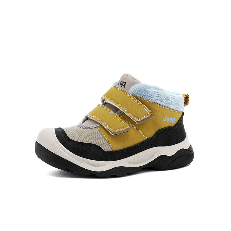 Утепленные зимние ботинки mid top для детей с противоскользящей и износостойкой подошвой Jeep, кремовый белый/candy розовый[fleece-lined] — фото 3