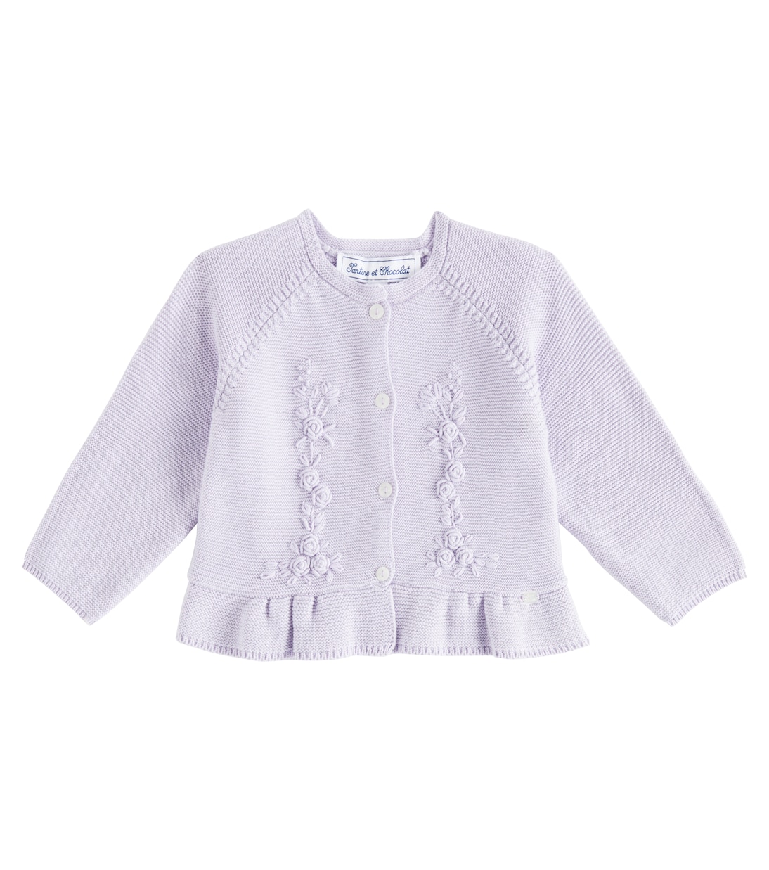 

Вышитый хлопковый кардиган Tartine et Chocolat, Lilas