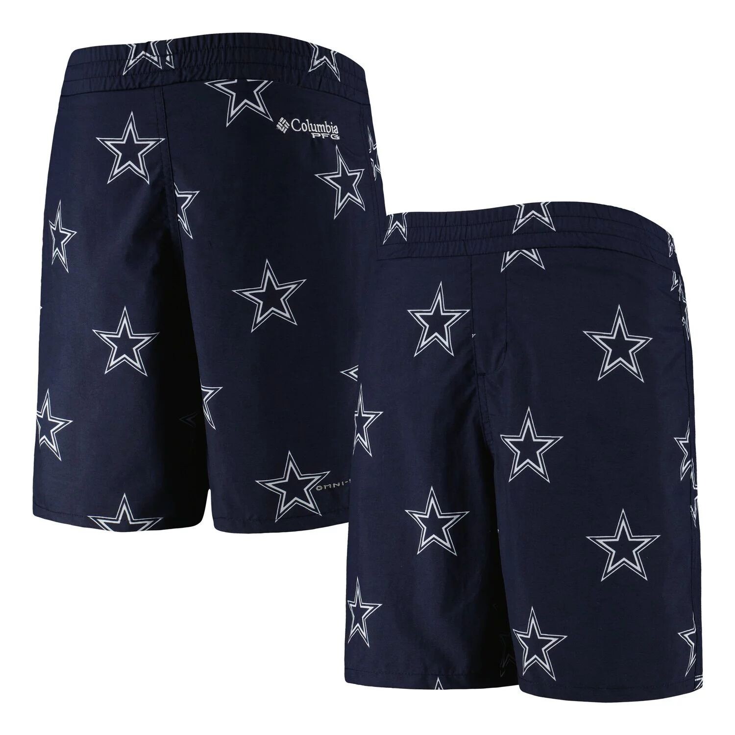 

Молодежные шорты Columbia Navy Dallas Cowboys с омни-оттенком и принтом Backcast Star Unbranded