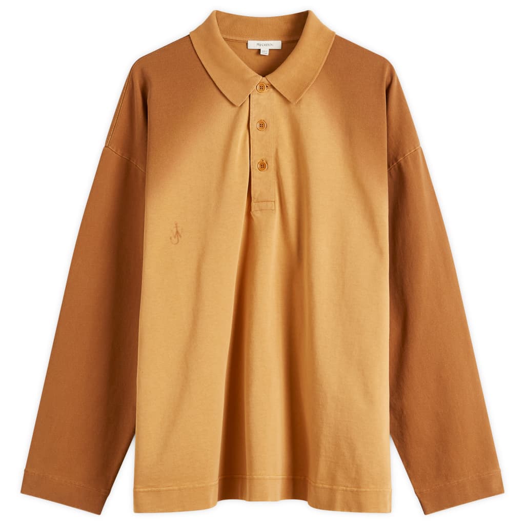 

Регбийное поло с длинным рукавом Jw Anderson, цвет tobacco