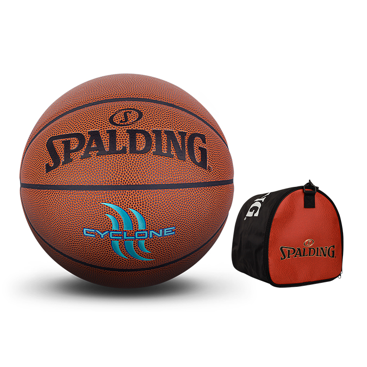 

SPALDING Баскетбольный мяч серии introductory pu коричневый с синим текстом размер 7 тренировочный unisex