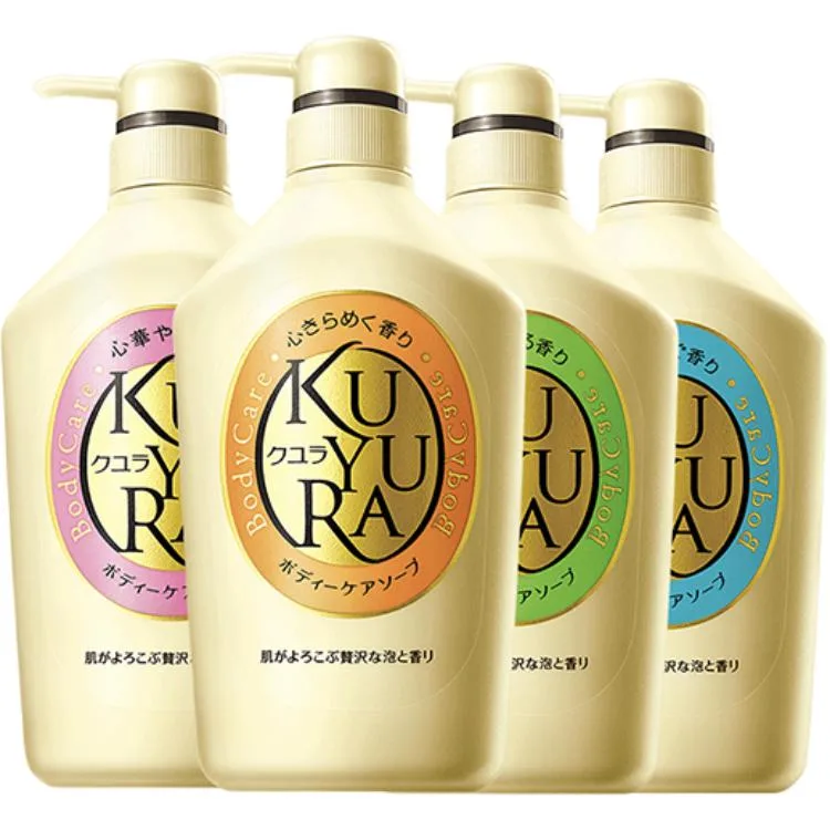 Набор для ухода за кожей KEYOURAN Beauty Skin Shower Gel с успокаивающим и ароматическим эффектом, 2 флакона KUYURA, Can Leisure Shower Gel Clothing Sets 550ml*4