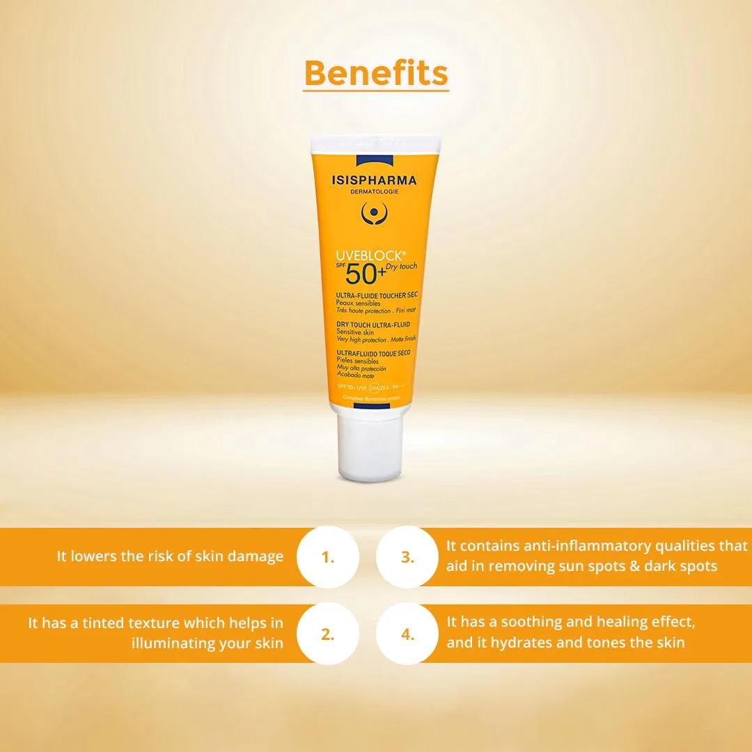 Ультралегкий солнцезащитный флюид «Uveblock SPF 50+ Dry Touch» от ISISPHARMA, 40 мл Isispharma — фото 2
