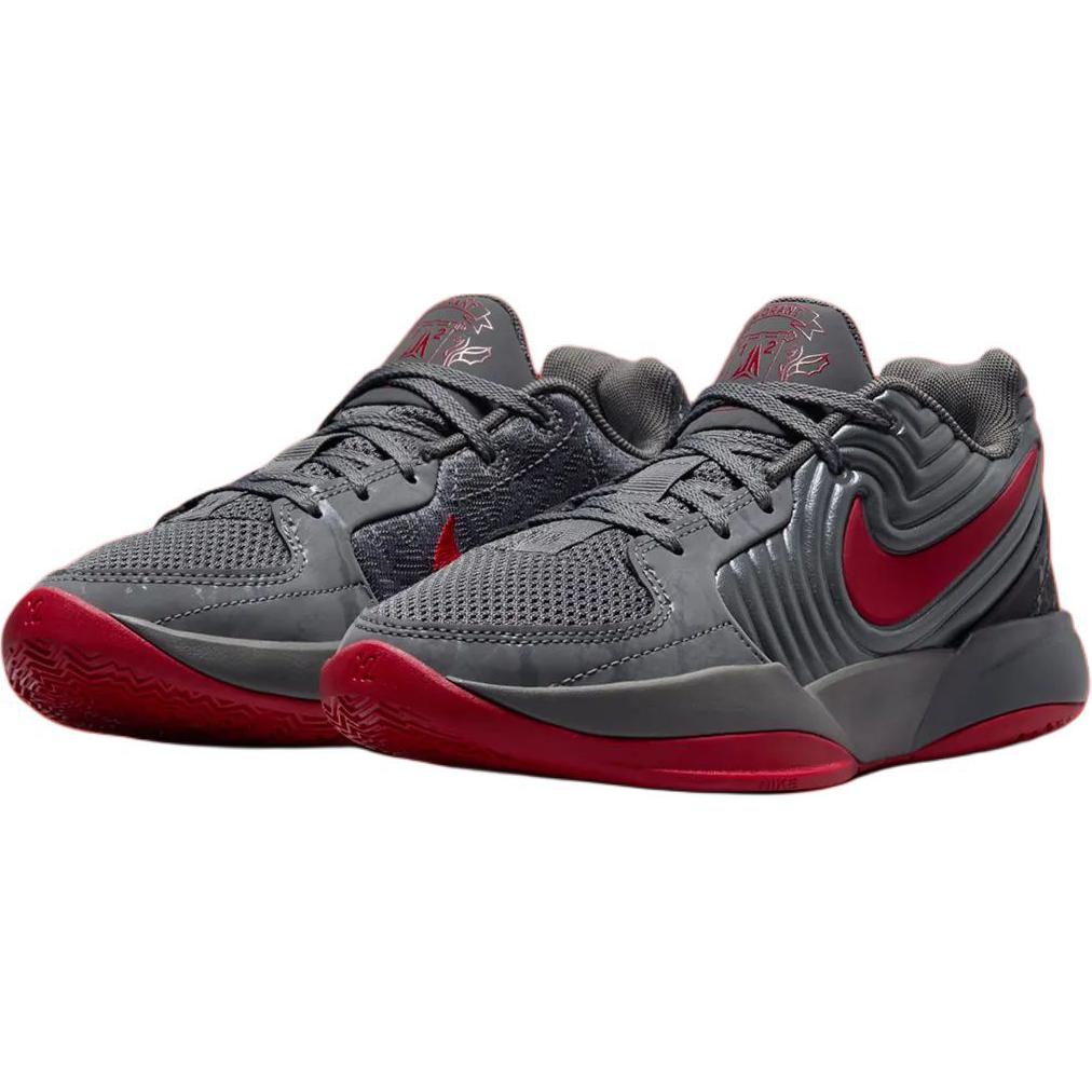 Nike Детские баскетбольные кроссовки Ja Morant 2 Abrasion Resistant Low top Gray Red — фото 4