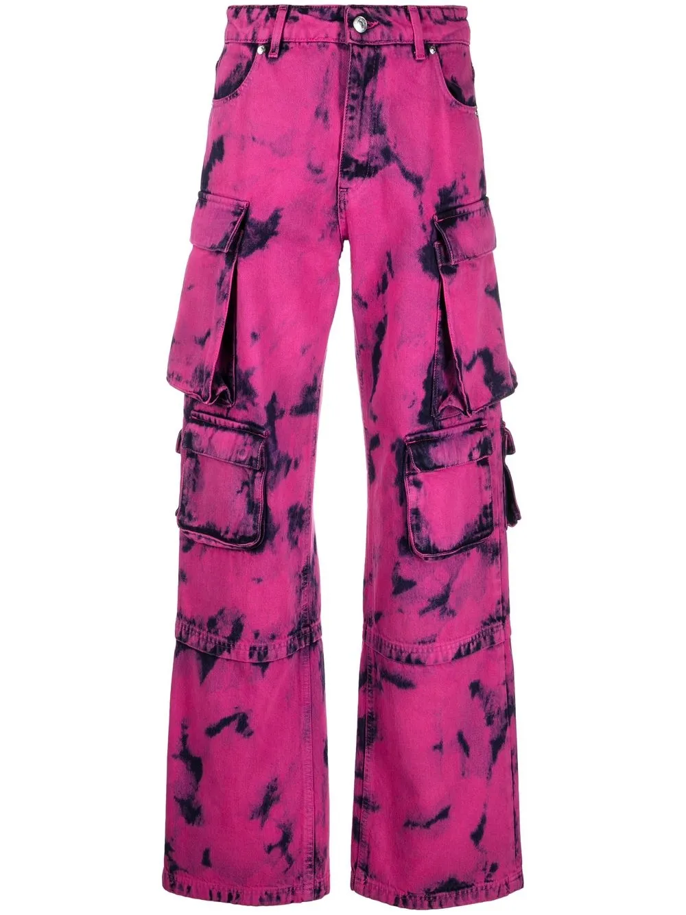 

Джинсы из вареного денима MSGM, розовый