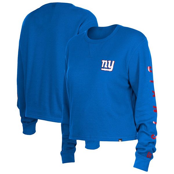 

Женская футболка с длинным рукавом thermal crop royal new york giants New Era