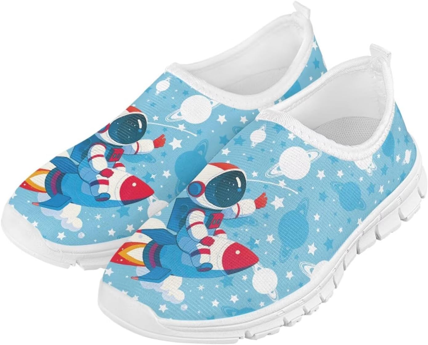 

Детские слипоны для девочек, милые повседневные спортивные кроссовки для мальчиков, для школы, бега, активного отдыха, подарки для детей Cugasmaru, Spaceman Rocket