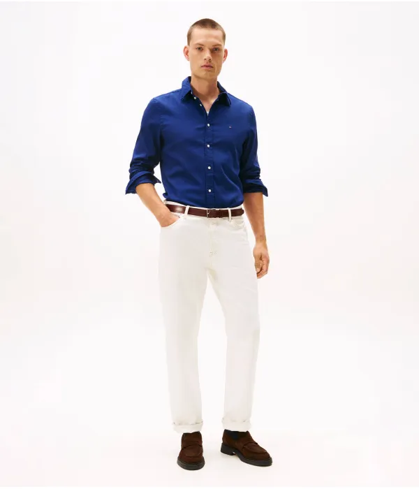 Рубашка Добби Slim fit Tommy Hilfiger, синий — фото 2