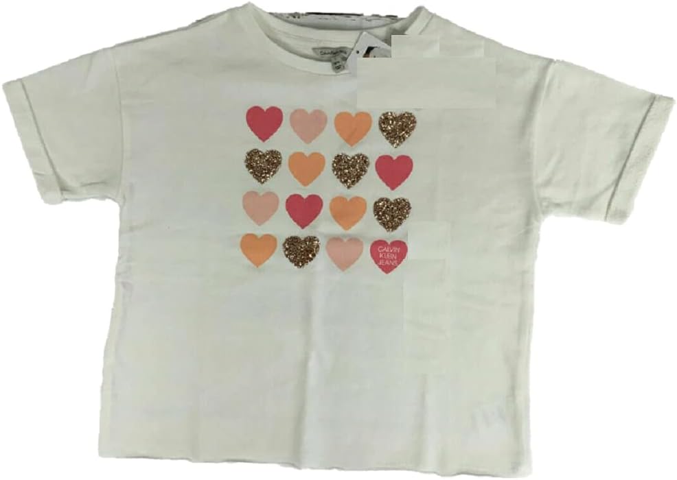 

Махровый топ с короткими рукавами для девочек Calvin Klein Kids, Cream