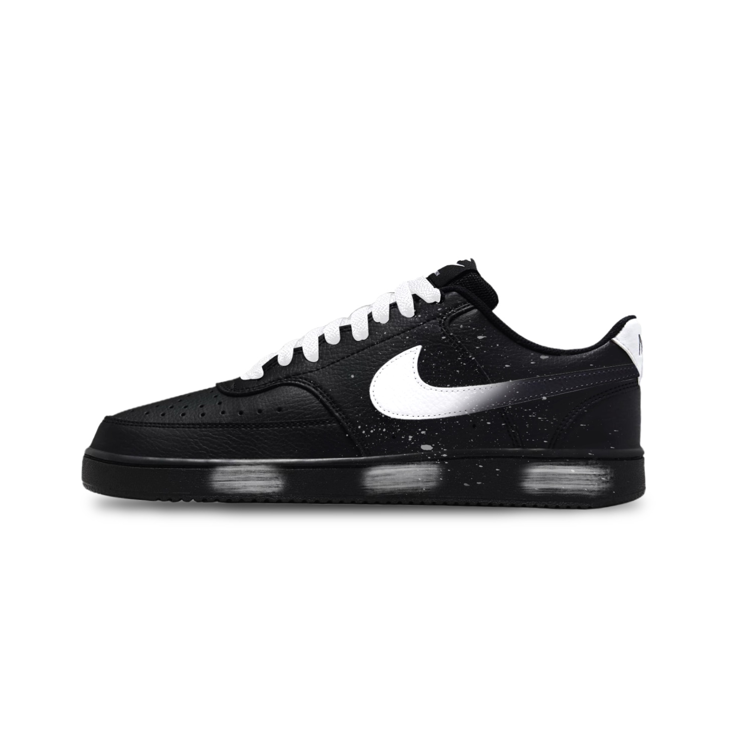 

Court Vision 1 износостойкие и легкие низкие скейтборд кроссовки unisex Nike, черный