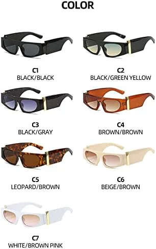 

Ретро солнцезащитные очки для женщин с градиентным переходом цвета, широкие дужки; панк-солнцезащитные очки для мужчин, защита от ультрафиолета UV400 MTZJH, Beige