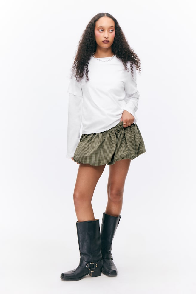

Мини-Юбка-Баллон из хлопка Monki, зеленый