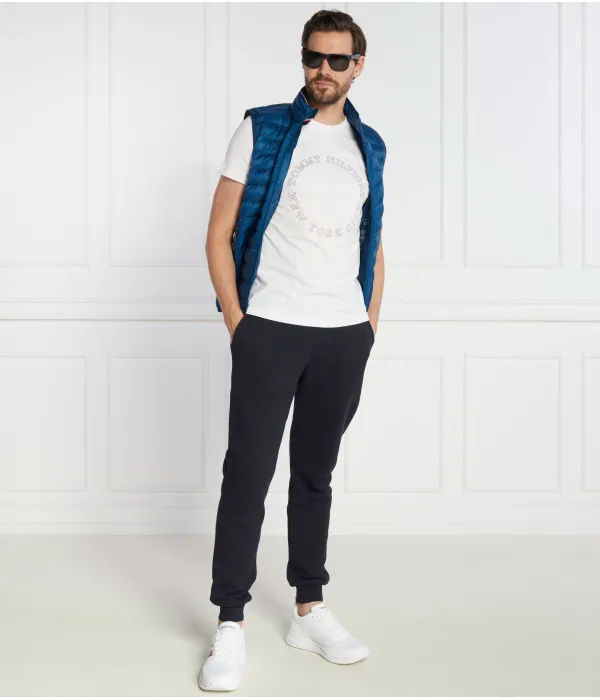 Футболка с монотипией, круглая Slim fit Tommy Hilfiger, белый — фото 2
