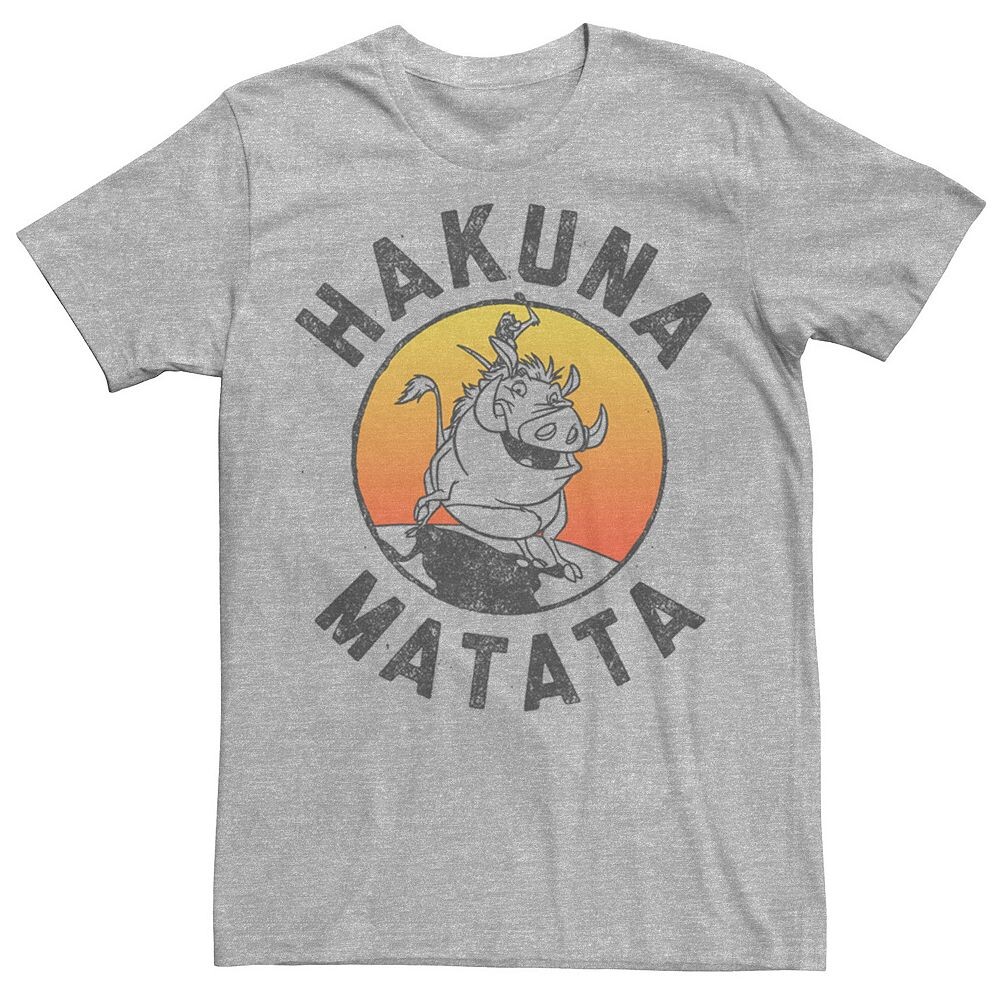 

Мужская футболка Hakuna Matata Lifestyle от Disney's The Lion King Timon & Pumba, цвет Athletic Heather