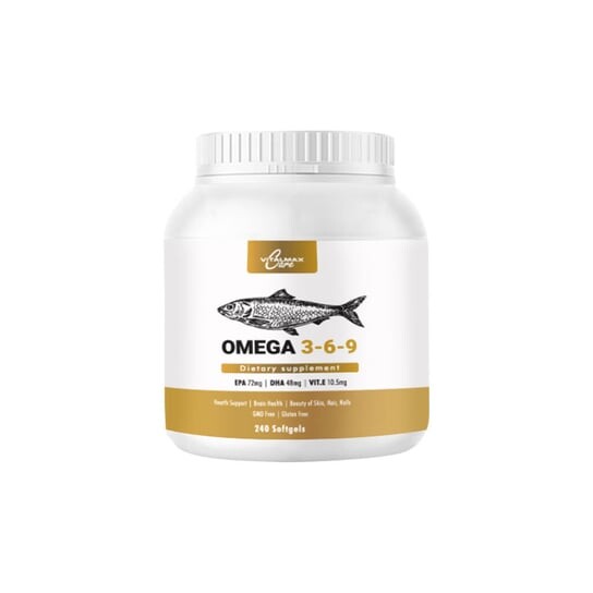 

Vitalmax Omega 3-6-9, сердечные жирные кислоты, 240 капсул. Inna marka