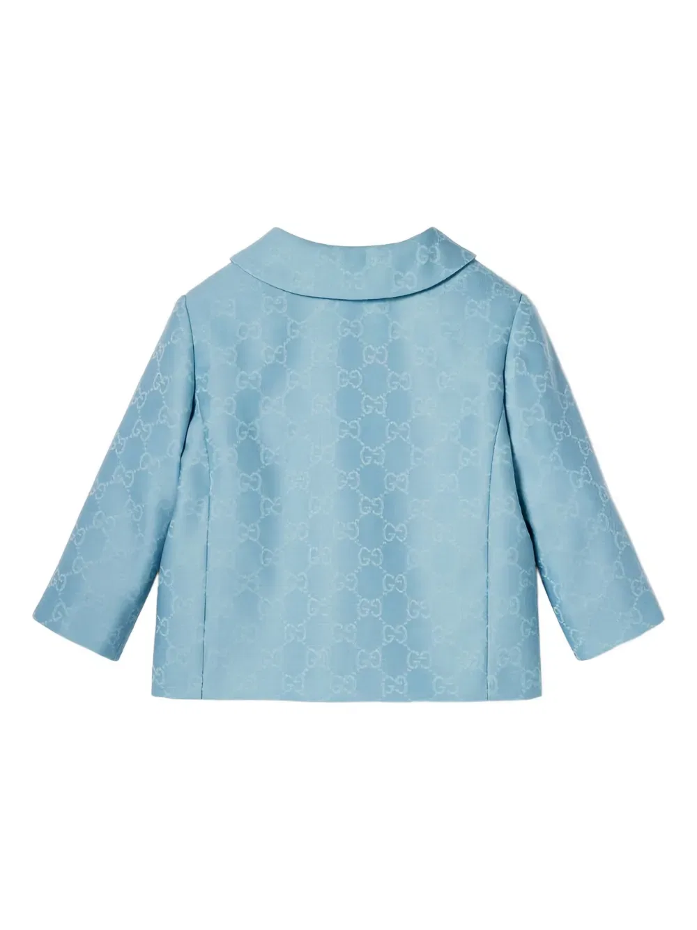 Куртка с воротником "Питер Пэн" с узором Gg Gucci Kids, синий — фото 2