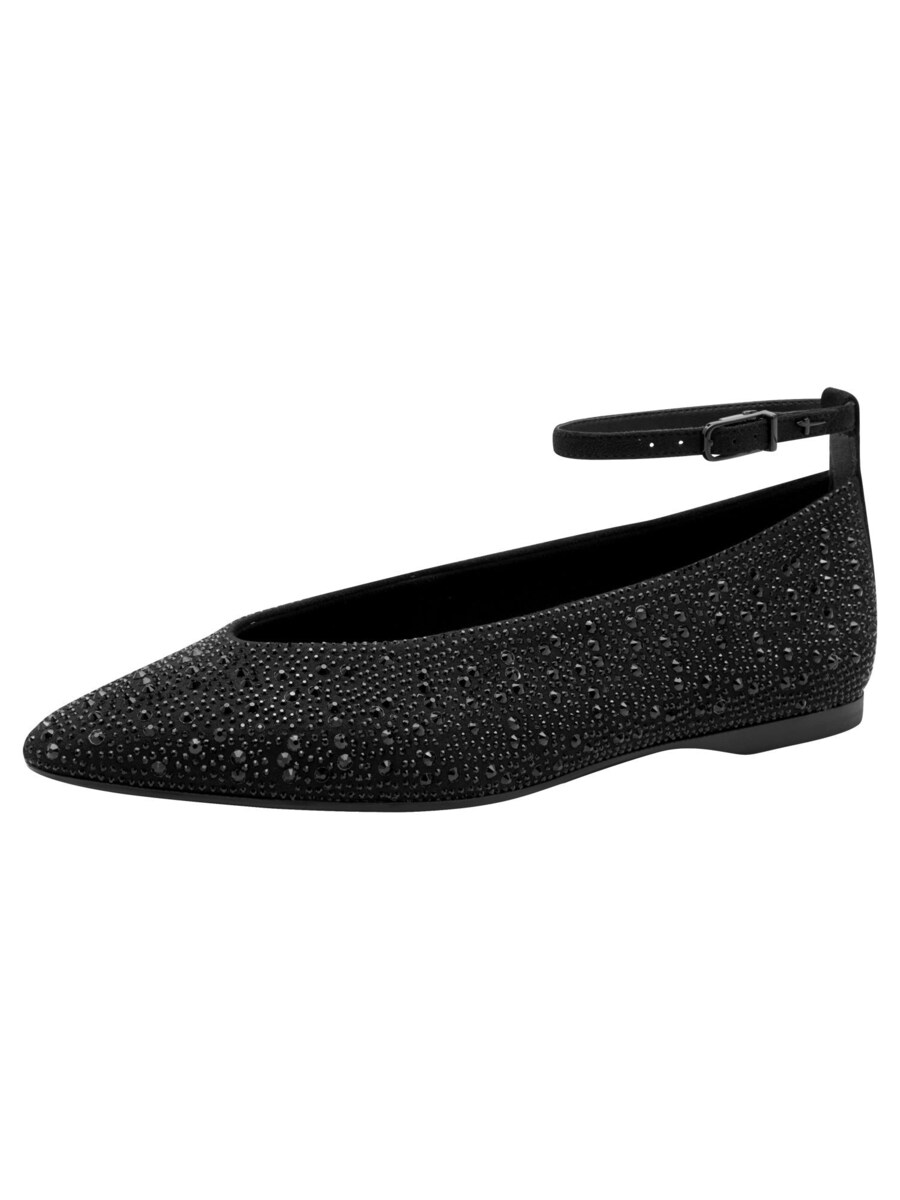Балетки с ремешком Tamaris, Black