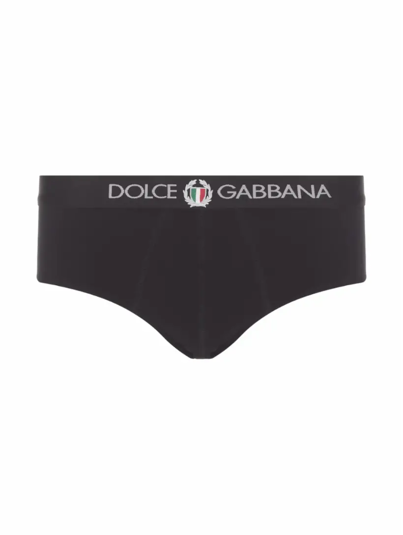 

Хлопковые трусы с логотипом Dolce&Gabbana, черный