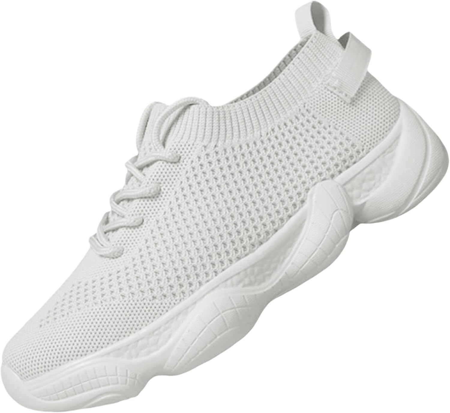 

Кроссовки для бега для женщин и мужчин, слипоны, теннисные кроссовки унисекс, вязаная мягкая подошва, дышащие, легкие, с поддержкой свода стопы, повседневные, удобные, для спортзала и прогулок Generic, белый