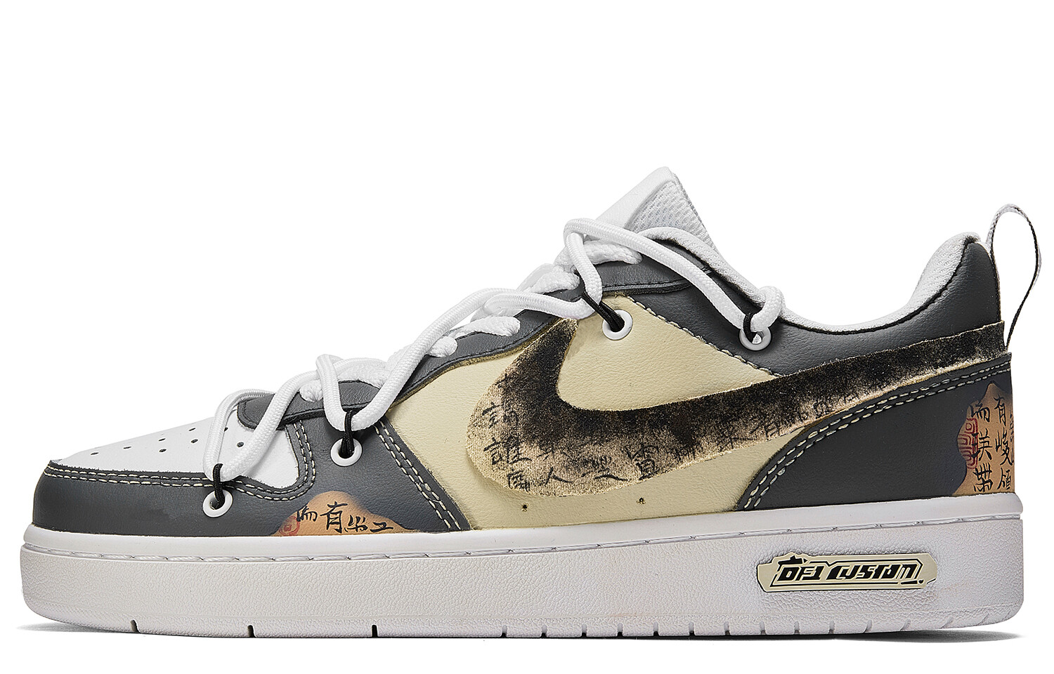 

Кроссовки Nike Court Borough Skateboard Shoes Women's Low-Top Black White Gray, черный/белый/серый
