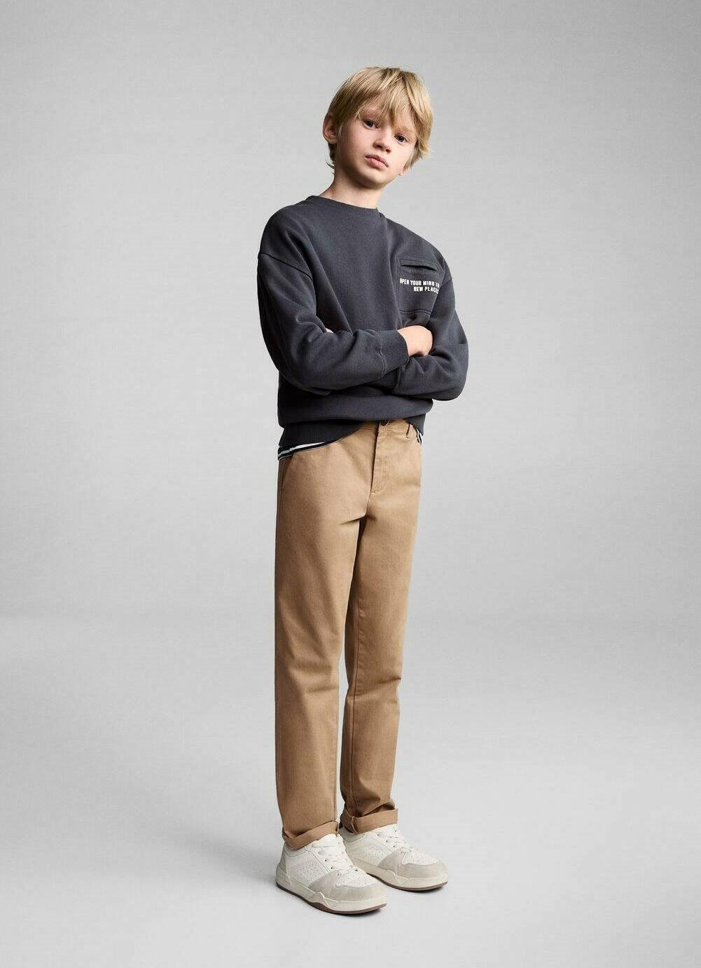 

Джинсы Mango Kids, бежевый