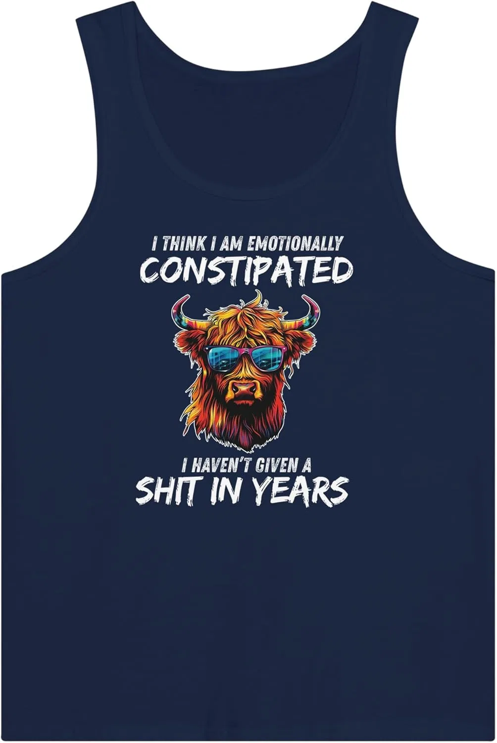 Топ-майка унисекс Emotionally Constipated, Navy
