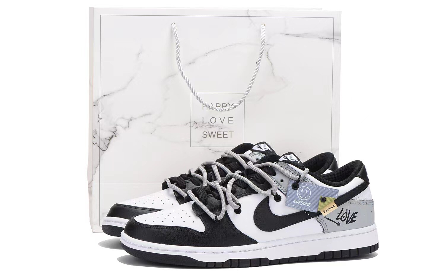 

Кроссовки Nike Dunk Skateboard Shoes Men Low-Top Gray, Черный, Кроссовки Nike Dunk Skateboard Shoes Men Low-Top Gray
